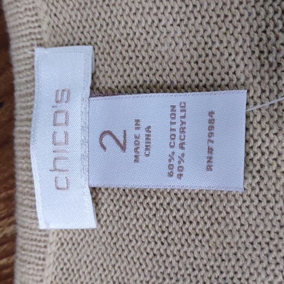 Chico's "Felicia" Gold Foil Tank Sweater - Picture 5 of 8